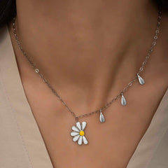 Silver Rhodium Daisy Loves Dislikes Ladies Necklace
