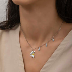 Silver Rhodium Daisy Loves Dislikes Ladies Necklace