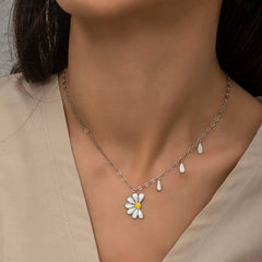 Silver Rhodium Daisy Loves Dislikes Ladies Necklace