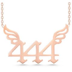 Collier pour femme Silver Rose 444 Angel Number