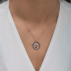Silver Rose Mother and Baby Love Women's Necklace