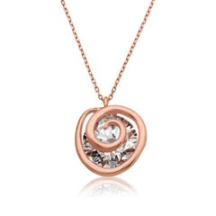 Silver Rose Love Loop Women's Necklace