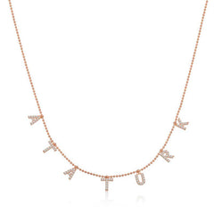 Silver Rose Atatürk Written Women's Necklace