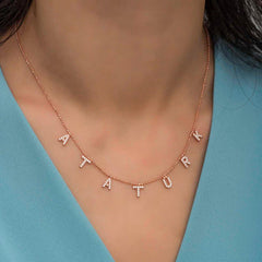 Silver Rose Atatürk Written Women's Necklace