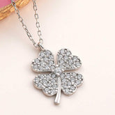 Collier trèfle à quatre feuilles en argent pour femme