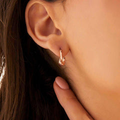 Silver Rose Knot Women's Earrings