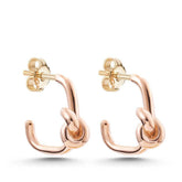 Silver Rose Knot Women's Earrings