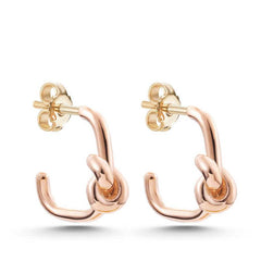 Silver Rose Knot Women's Earrings