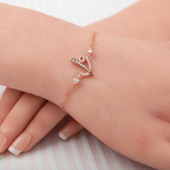 Bracelet femme Elif Vav en argent rose