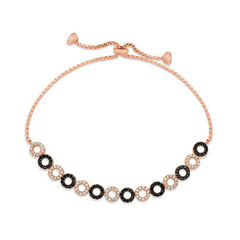 Silver Rose Hoop Elevator Bracelet