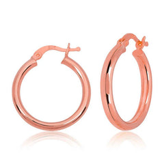 Silver Rose Hoop Women's Earring