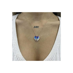 Silver Rose Heart Name Necklace for Women
