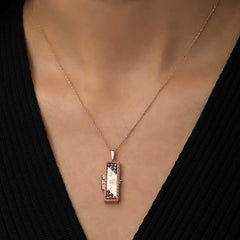 Silver Rose Covered Personalized Necklace