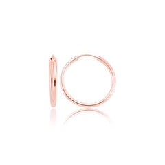 Silver Rose Plated Hoop Earrings