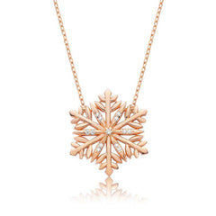 Silver Snowflake Women's Necklace