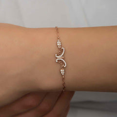 Bracelet papillon en argent pour femme