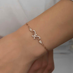 Bracelet papillon en argent pour femme