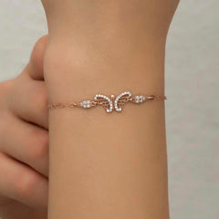 Bracelet papillon en argent pour femme