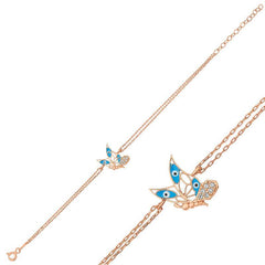 Bracelet papillon en argent pour femme