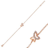 Bracelet papillon en argent pour femme