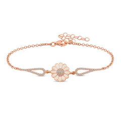 Silver Rose Daisy Women's Bracelet