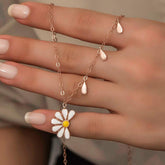Silver Rose Daisy Loves Dislikes Ladies Necklace