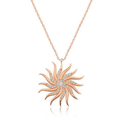 Silver Rose Wind Rose Women's Necklace