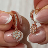 Boucles d'oreilles pendantes soleil en argent pour femme