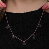 Silver Rose Lucky Women's Necklace