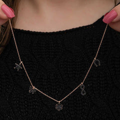 Silver Rose Lucky Women's Necklace