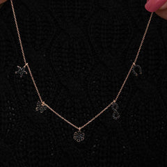 Silver Rose Lucky Women's Necklace