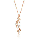 Silver Rose Ivy Women's Necklace