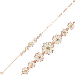 Bracelet femme Silver Rose Row Daisy