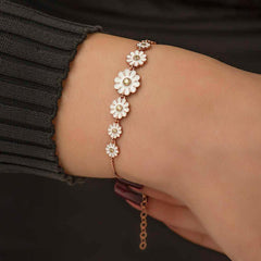 Bracelet femme Silver Rose Row Daisy