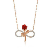 Silver Rose Infinite Rose Women's Necklace