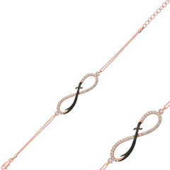 Bracelet pour femme en argent rose avec épée Zulfiqar infinie