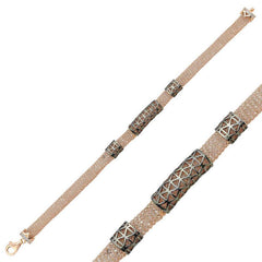 Silver Rose Stone Mesh Women's Bracelet