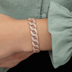 Silver Rose Stone Gurmet Women's Bracelet