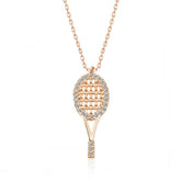 Gümüş Rose Tenis Raketi Bayan Kolye