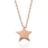 Collier pour femme en argent avec étoile rose