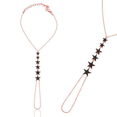 Bracelet Shahmaran en argent et étoile rose pour femme