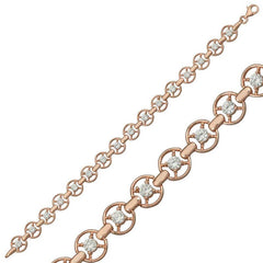 Silver Rose Round Waterway Women's Bracelet