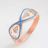 Silver Rose Zircon Stone Infinity Women's Ring
