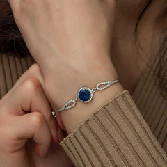 Silver Sapphire Bracelet