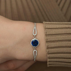 Silver Sapphire Bracelet