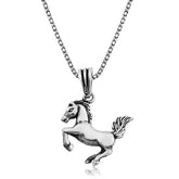 Silver Prancing Horse Necklace