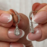 Silver Dangle Drop Women's Earrings