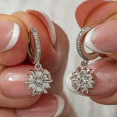 Boucles d'oreilles pendantes en argent pour femme