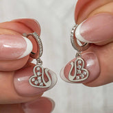 Silver Dangling Swan Women's Earrings