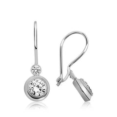 Silver Dangle Single Stone Earring